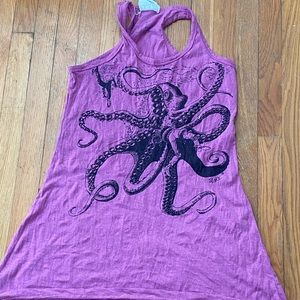 PURPLE GRAPHIC TUNIC